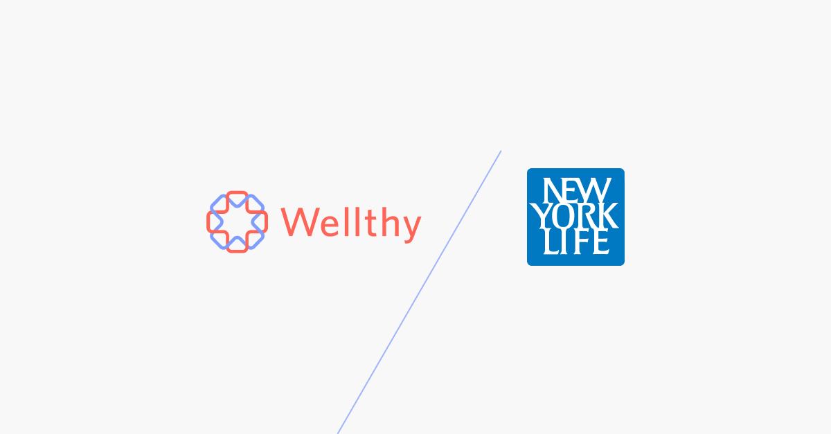 A graphic displaying the Wellthy and New York Life logos.