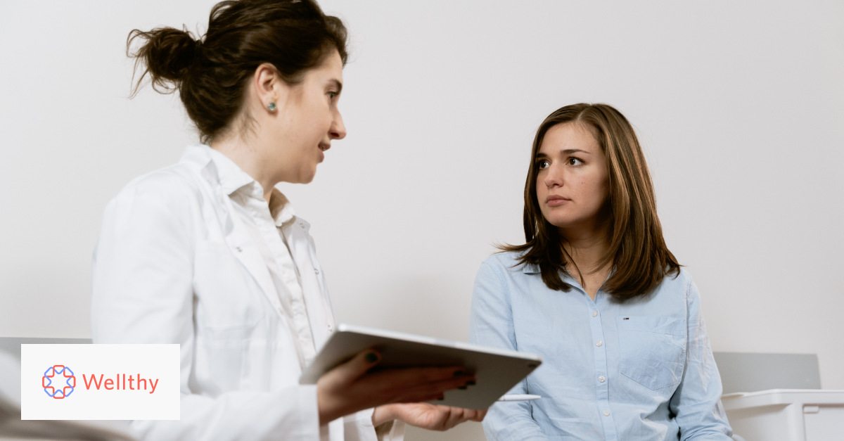 Healthcare provider and patient discussing a new diagnosis
